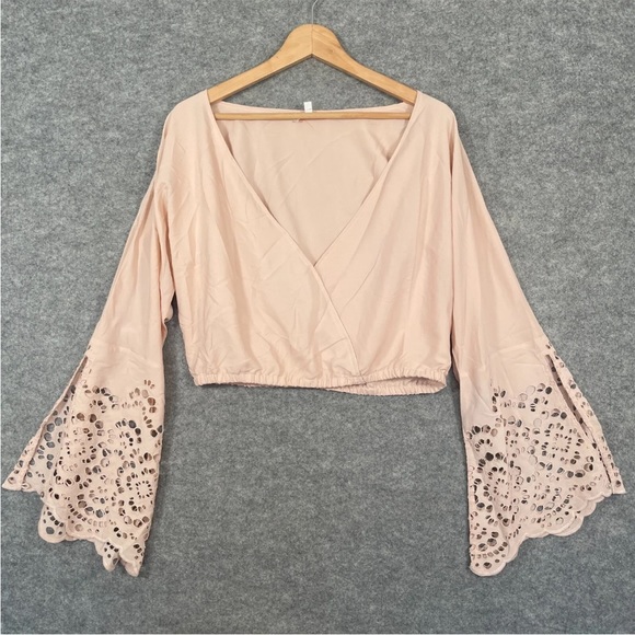 WINSTON WHITE 2 Piece Set Size M/L Womens Pink Shorts & Top Eyelet Summer - Picture 6 of 15